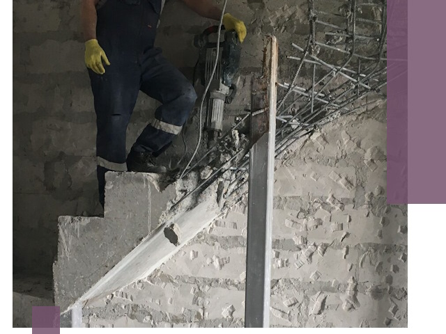Демонтаж металлических и бетонных лестниц в Солнечногорске