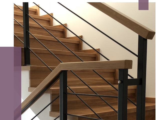 Обшивка металлической лестницы деревом в Солнечногорске от 4423 руб.