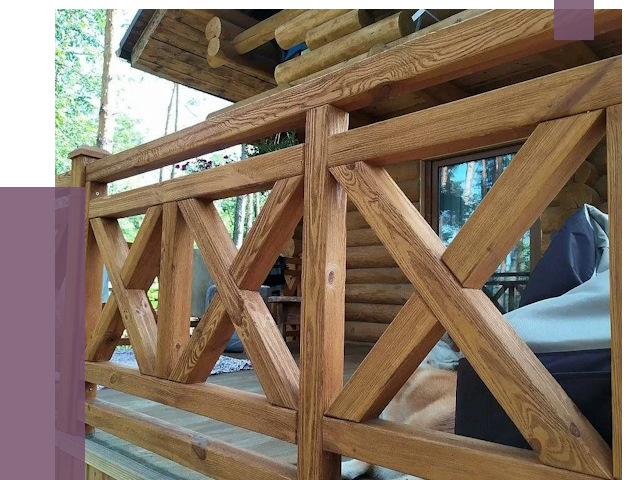 Деревянные перила под ключ в Солнечногорске от 7806 руб. 