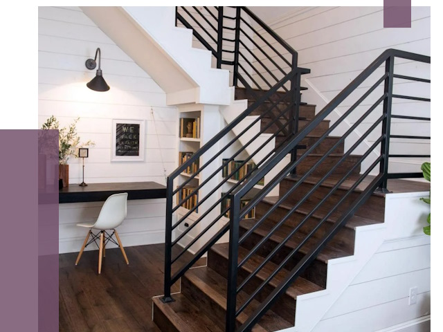 Перила для лестницы в доме в Солнечногорске от 7546 руб. — ПРОЛЁТ-Слн