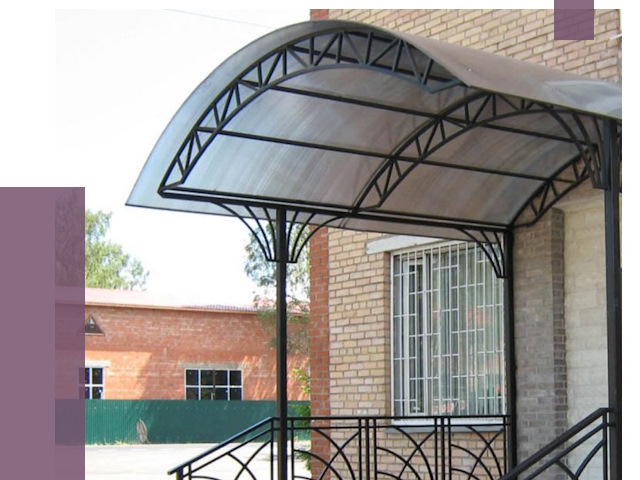 Металлические навесы и козырьки в Солнечногорске от 13010 руб.