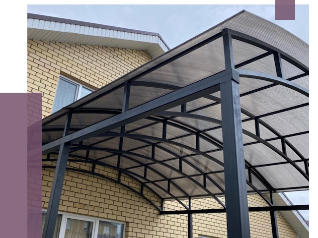 Монтаж козырьков в Солнечногорске от 11709 руб. | ПРОЛЁТ-Слн