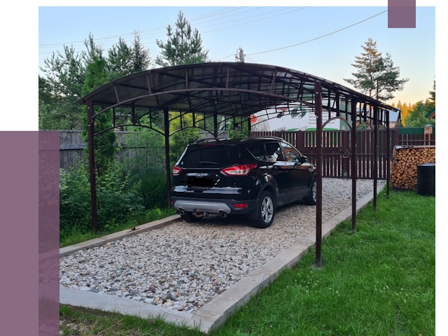 Навесы для автомобиля в Солнечногорске от 13374 руб.  | ПРОЛЁТ-Слн