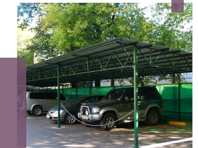 Навесы для парковки в Солнечногорске от 81703 руб. заказать | ПРОЛЁТ-Слн