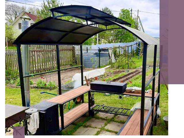 Навесы для барбекю в Солнечногорске: изготовление, монтаж и демонтаж