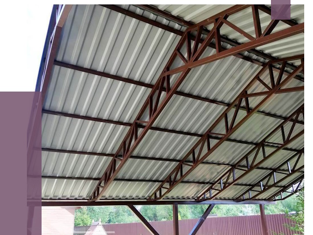 Навесы из профнастила в Солнечногорске от 7494 руб. | ПРОЛЁТ-Слн