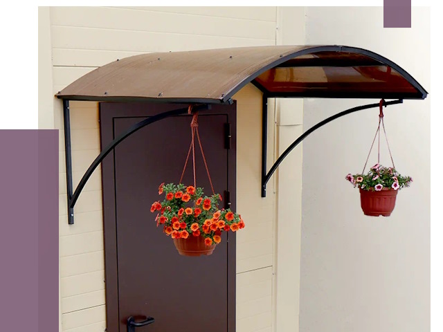 Козырьки над входом в Солнечногорске от 15092 руб.  | ПРОЛЁТ-Слн