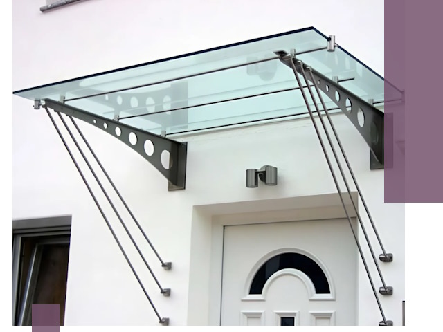 Козырьки над входом под ключ в Солнечногорске — изготовление и монтаж