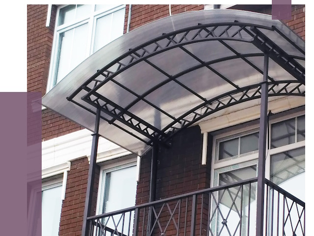 Козырьки над балконом в Солнечногорске от 8795 руб.  | ПРОЛЁТ-Слн