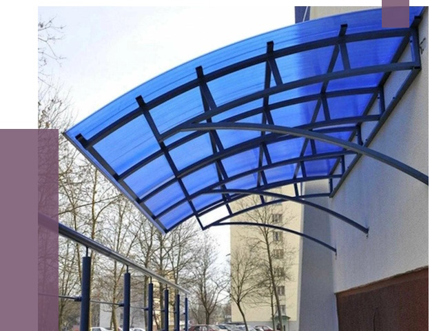 Козырьки из поликарбоната в Солнечногорске от 4371 руб. под ключ | ПРОЛЁТ-Слн