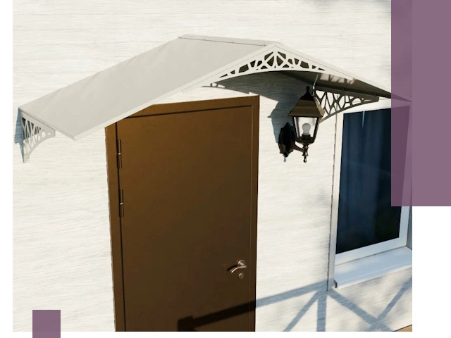 Металлические козырьки на входы и террасы в Солнечногорске