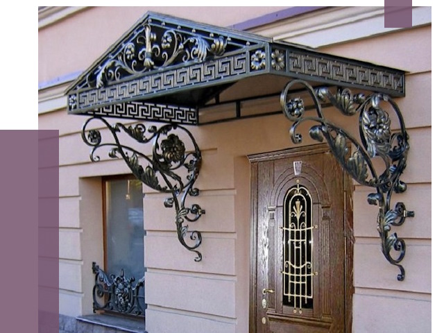 Кованые козырьки в Солнечногорске под ключ от 12958 руб. — ПРОЛЁТ