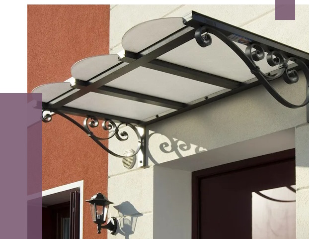 Односкатные козырьки в Солнечногорске от 8535 руб.  | ПРОЛЁТ-Слн