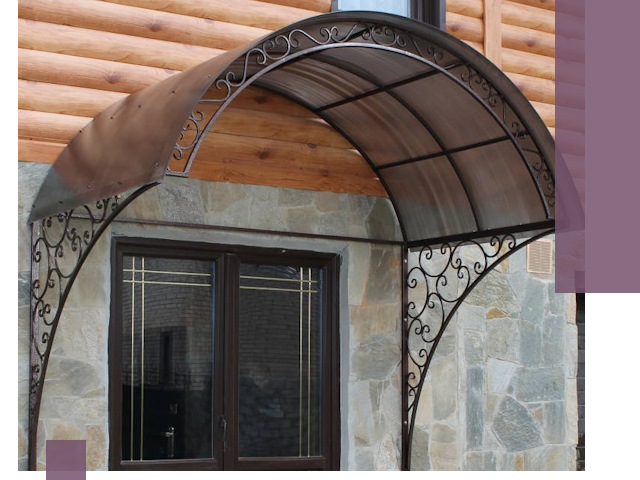 Арочные козырьки под ключ в Солнечногорске: изготовление и монтаж